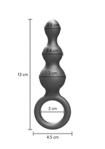 ToyJoy Buttocks The Stuffer 3-Balls Metallic Silicone Plug
