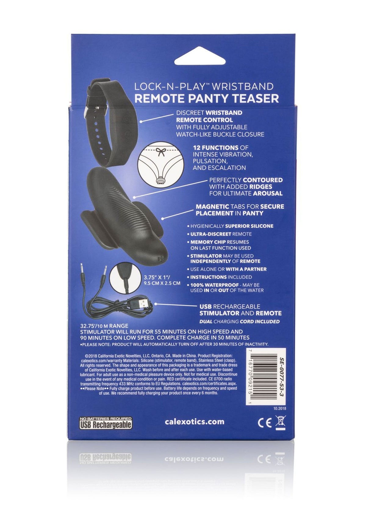 CalExotics Lock-N-Play Wristband Remote Panty Teaser