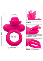 CalExotics Silicone Rechargeable Dual Butterfly Ring