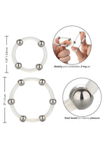 CalExotics Steel Beaded Silicone Ring Set