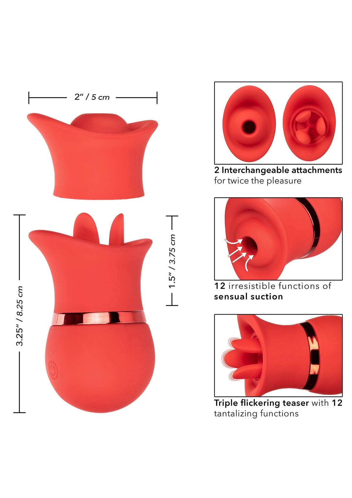 CalExotics French Kiss Suck & Play Interchangeable Set