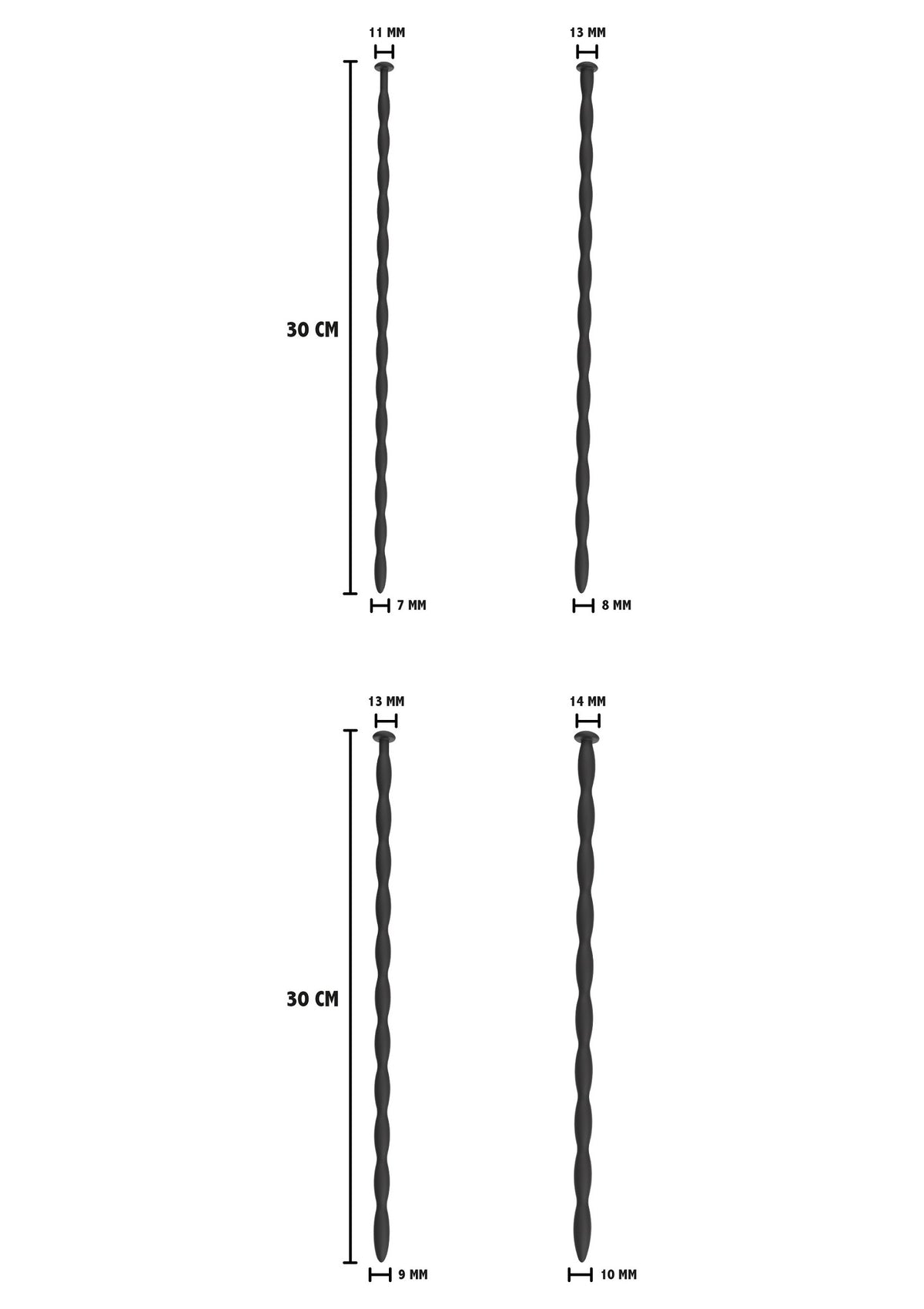 Hidden Desire Extreme Penis Dilator Set Large 4 pcs