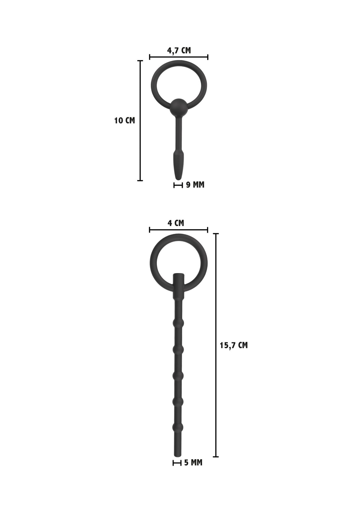 Hidden Desire Extreme Penis Plug Set Large 2 pcs