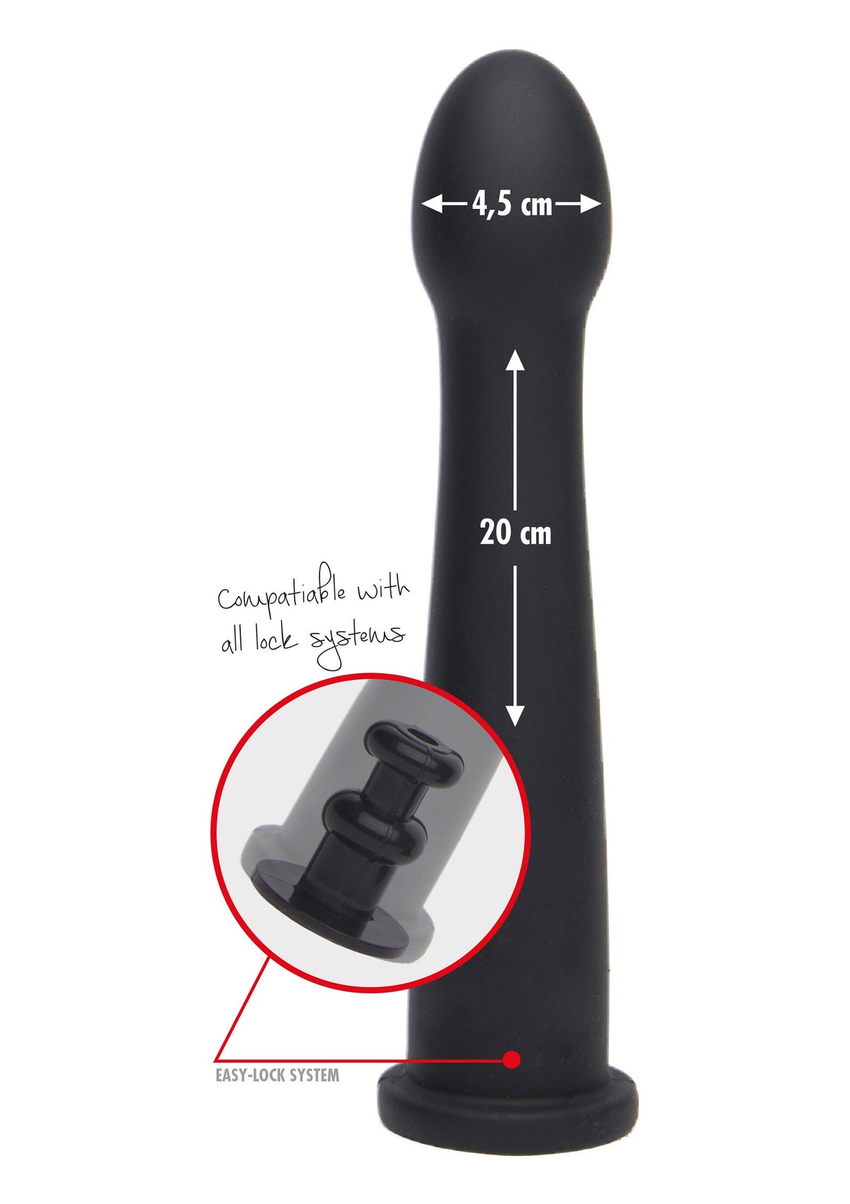 Hidden Desire Bangers Fuck Machines Smooth Dong Easy-Lock 19 cm