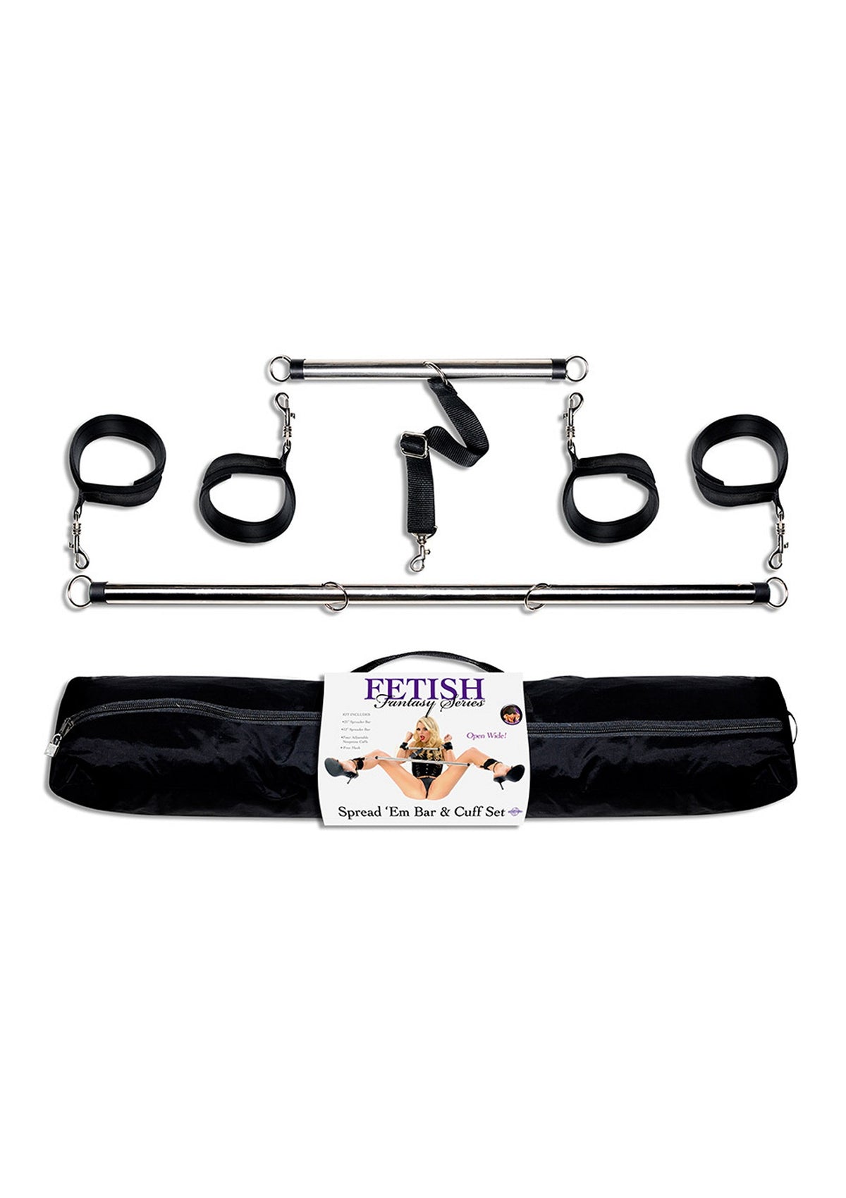 Pipedream Fetish Fantasy Spread em Bar and Cuff Set