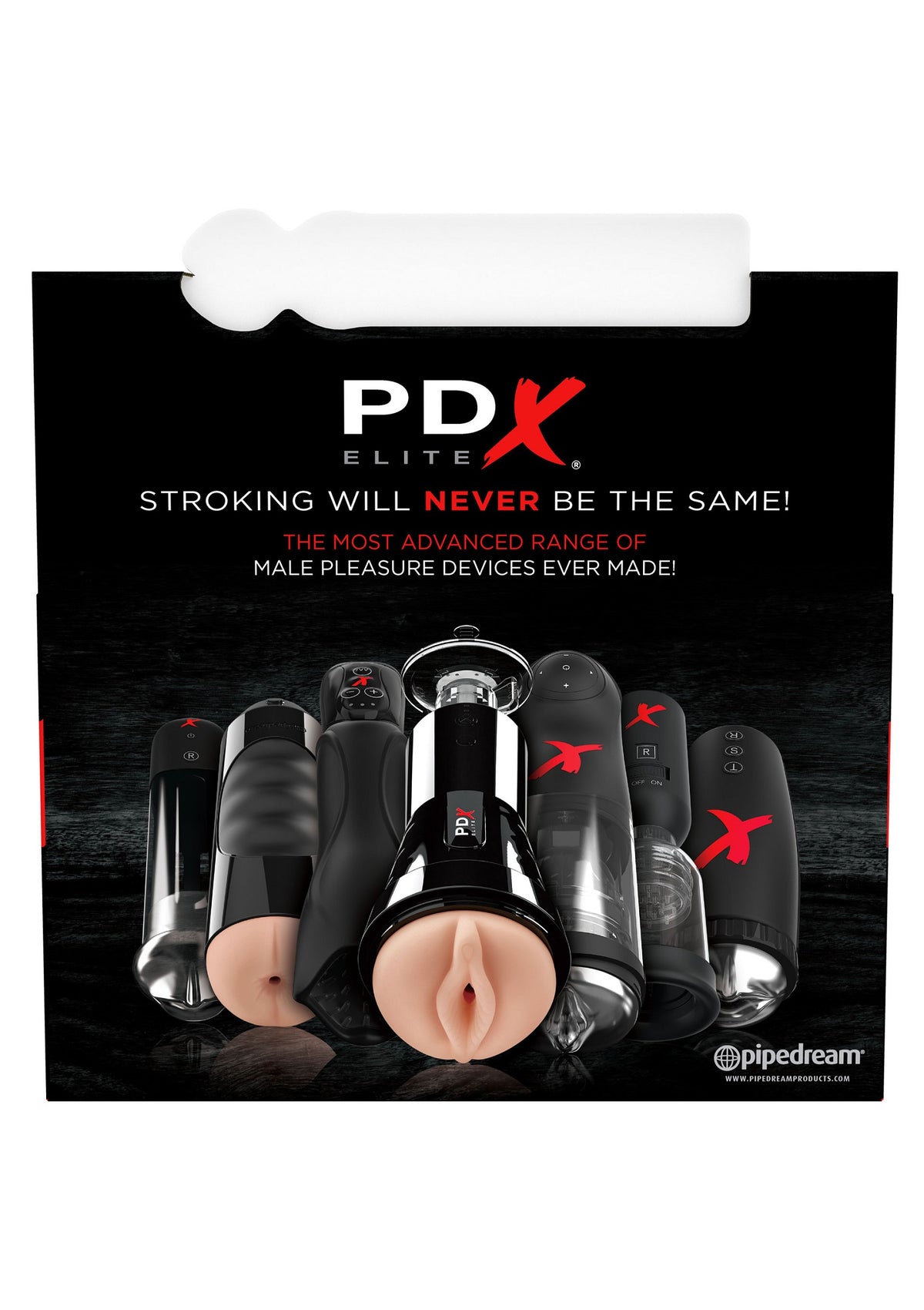 Pipedream PDX Elite Vibrating Stroker Displ 12 Pcs