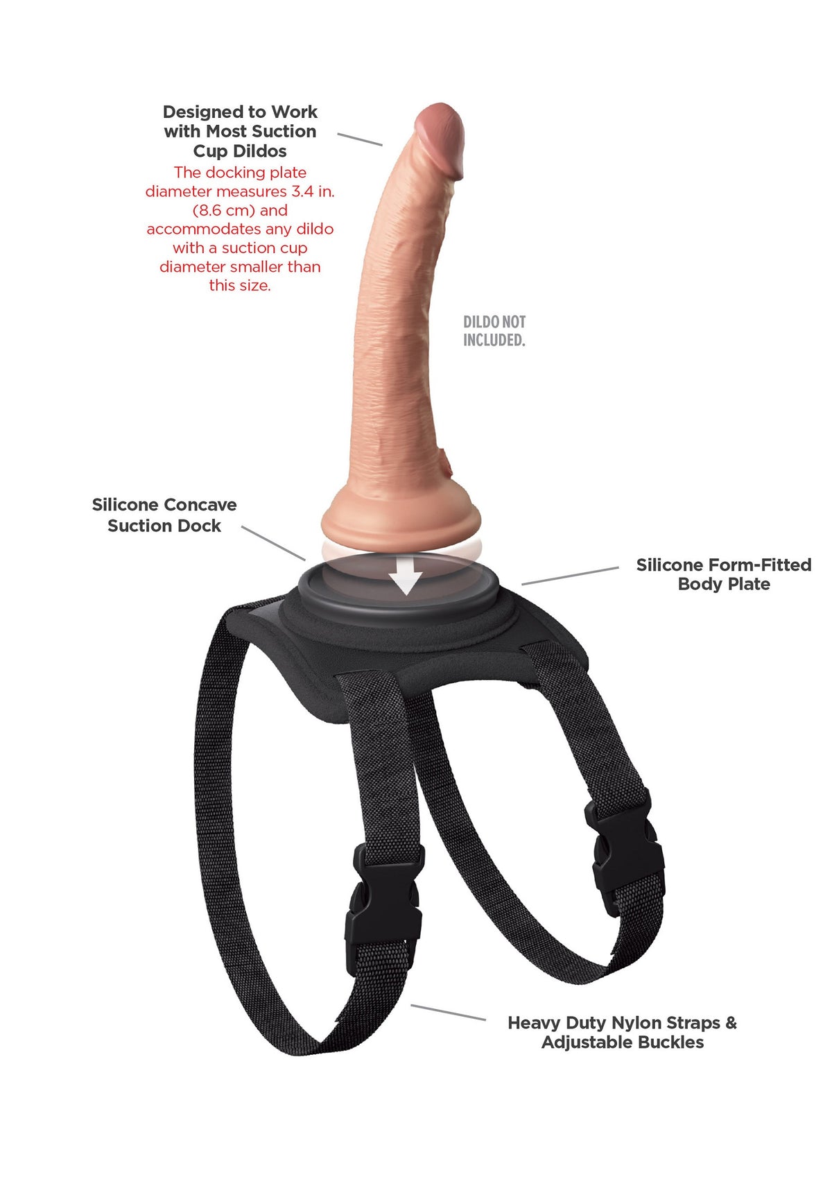 Pipedream Body Dock Lap Strap Harness