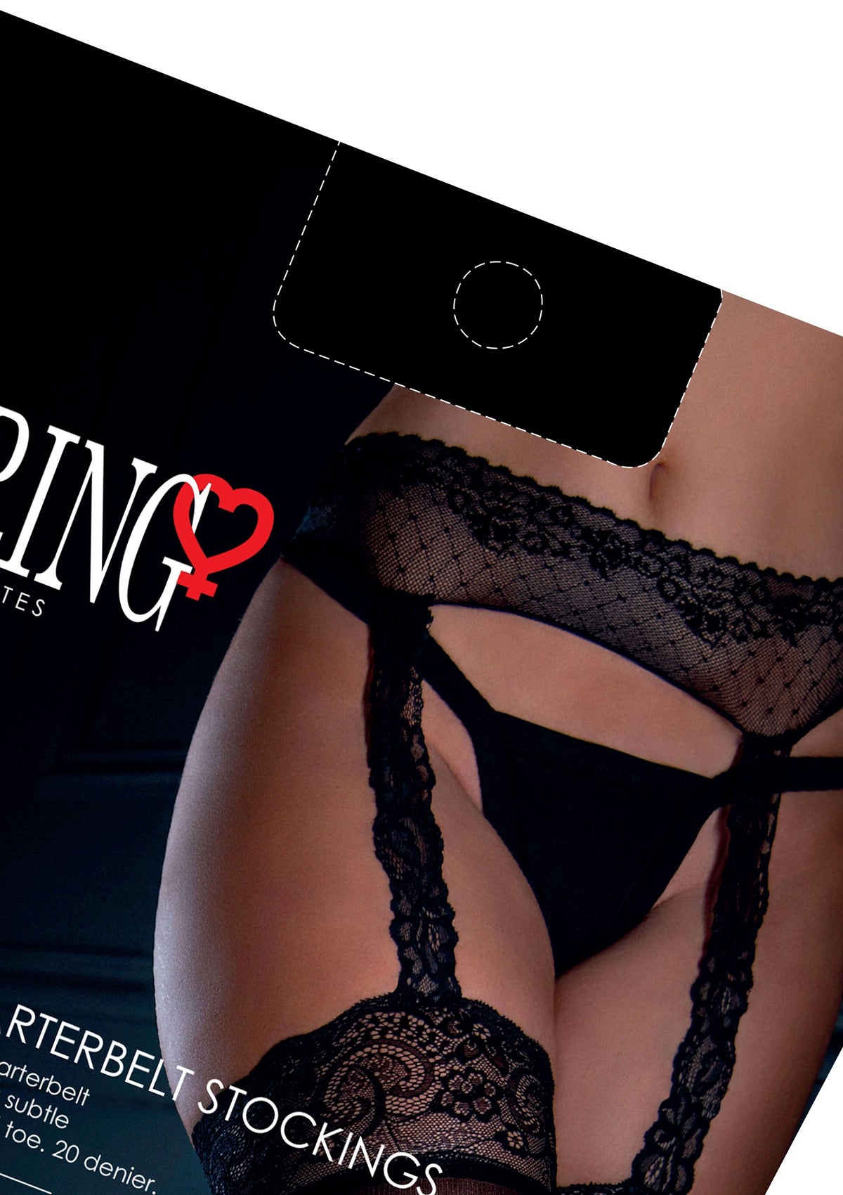 Daring Intimates Satin Touch Garterbelt Stockings