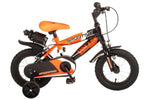 Volare Sportivo Kinderfiets - Jongens - 12 inch - Neon Oranje Zwart - Twee Handremmen - 95% afgemonteerd