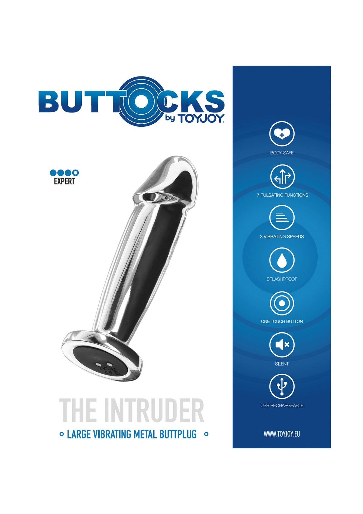 ToyJoy Buttocks Vibrating Metal Buttplug