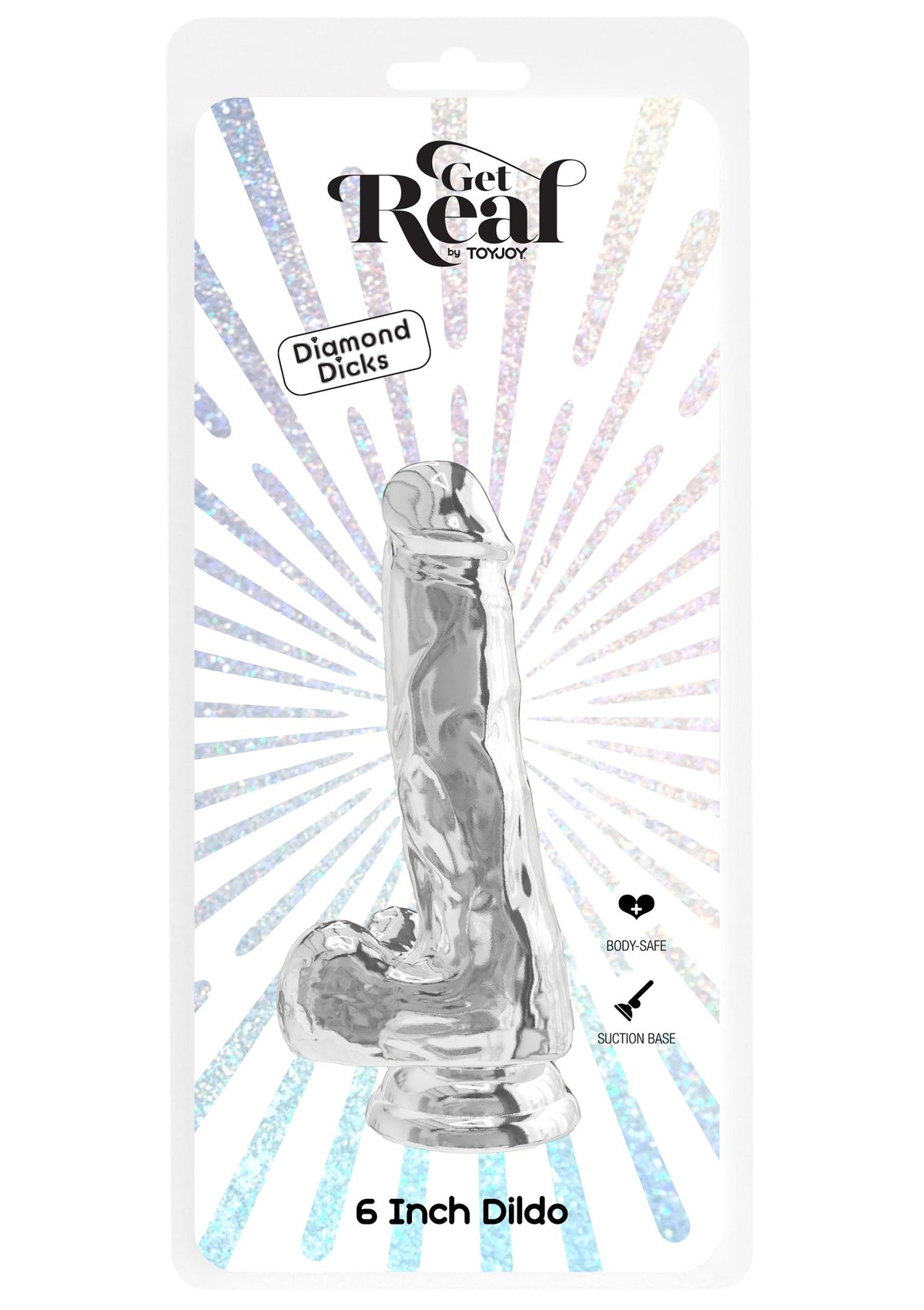 ToyJoy Get Real Clear Dildo with Balls 6'