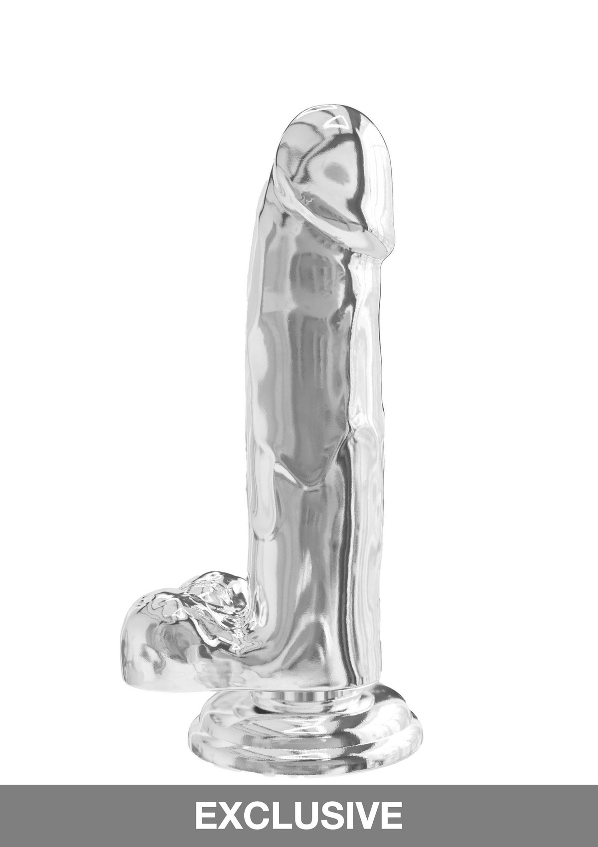 ToyJoy Get Real Clear Dildo with Balls 7'