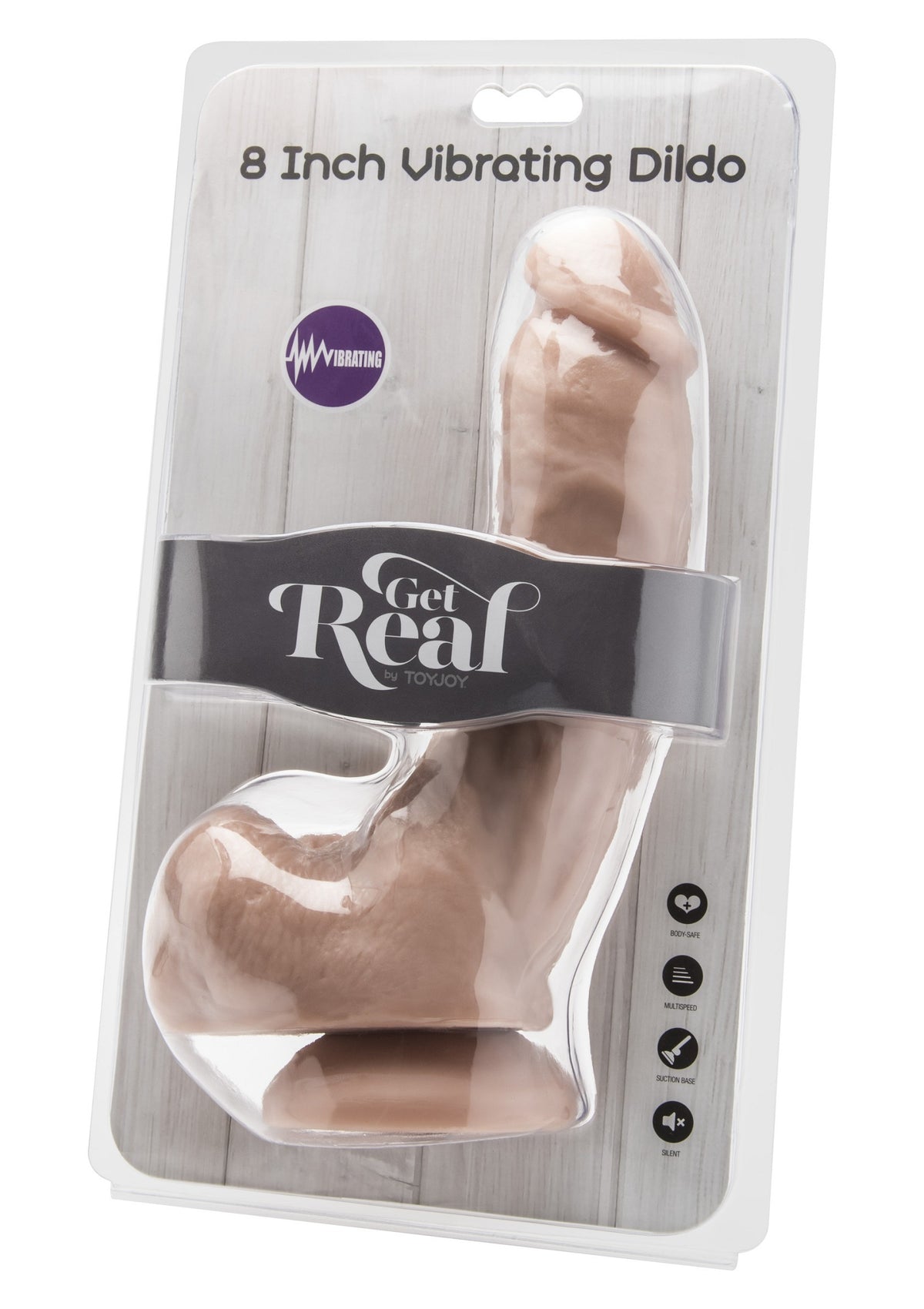 ToyJoy Get Real Dildo 8' with Balls Vibrator