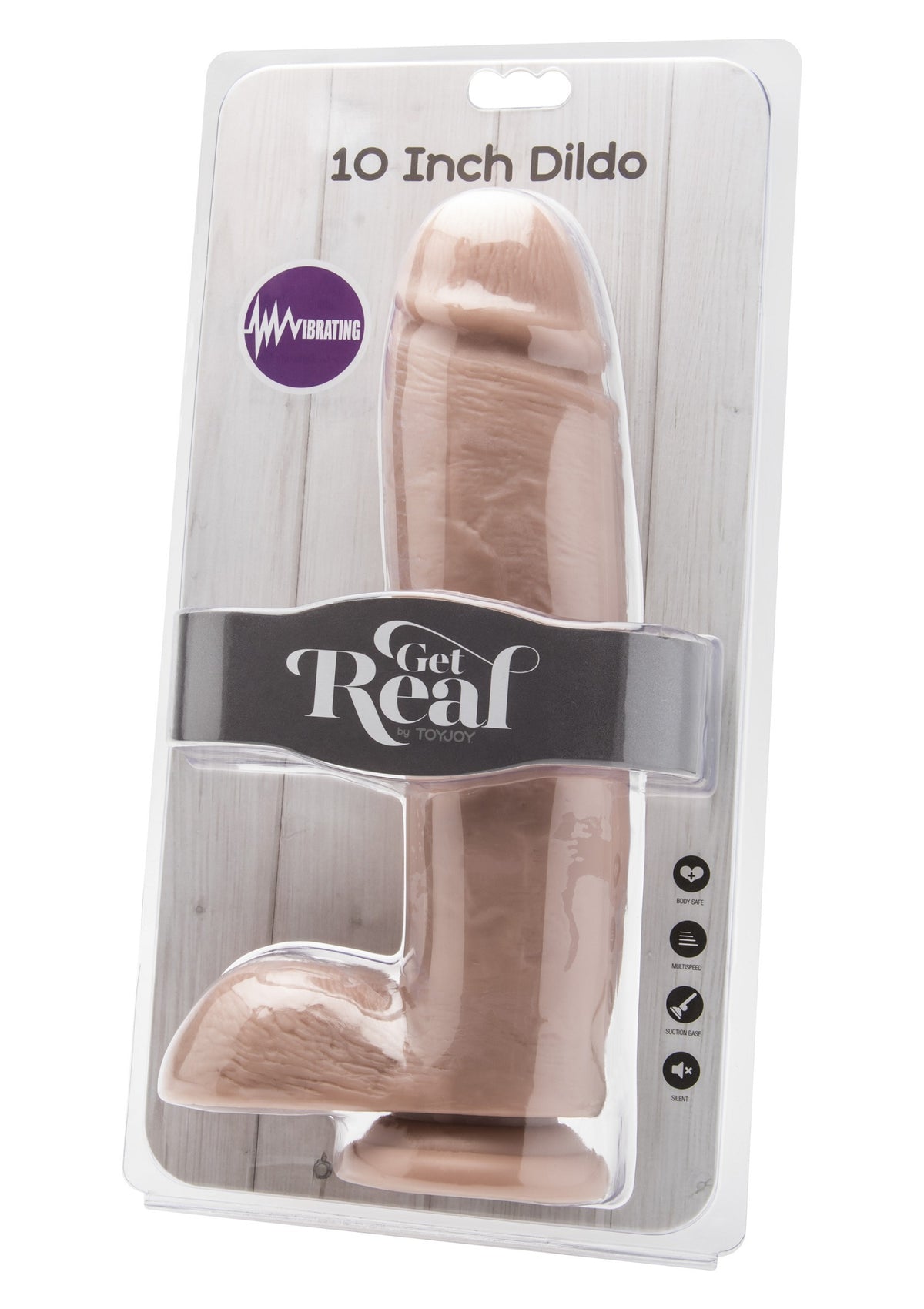 ToyJoy Get Real Dildo 10' with Balls Vibrator