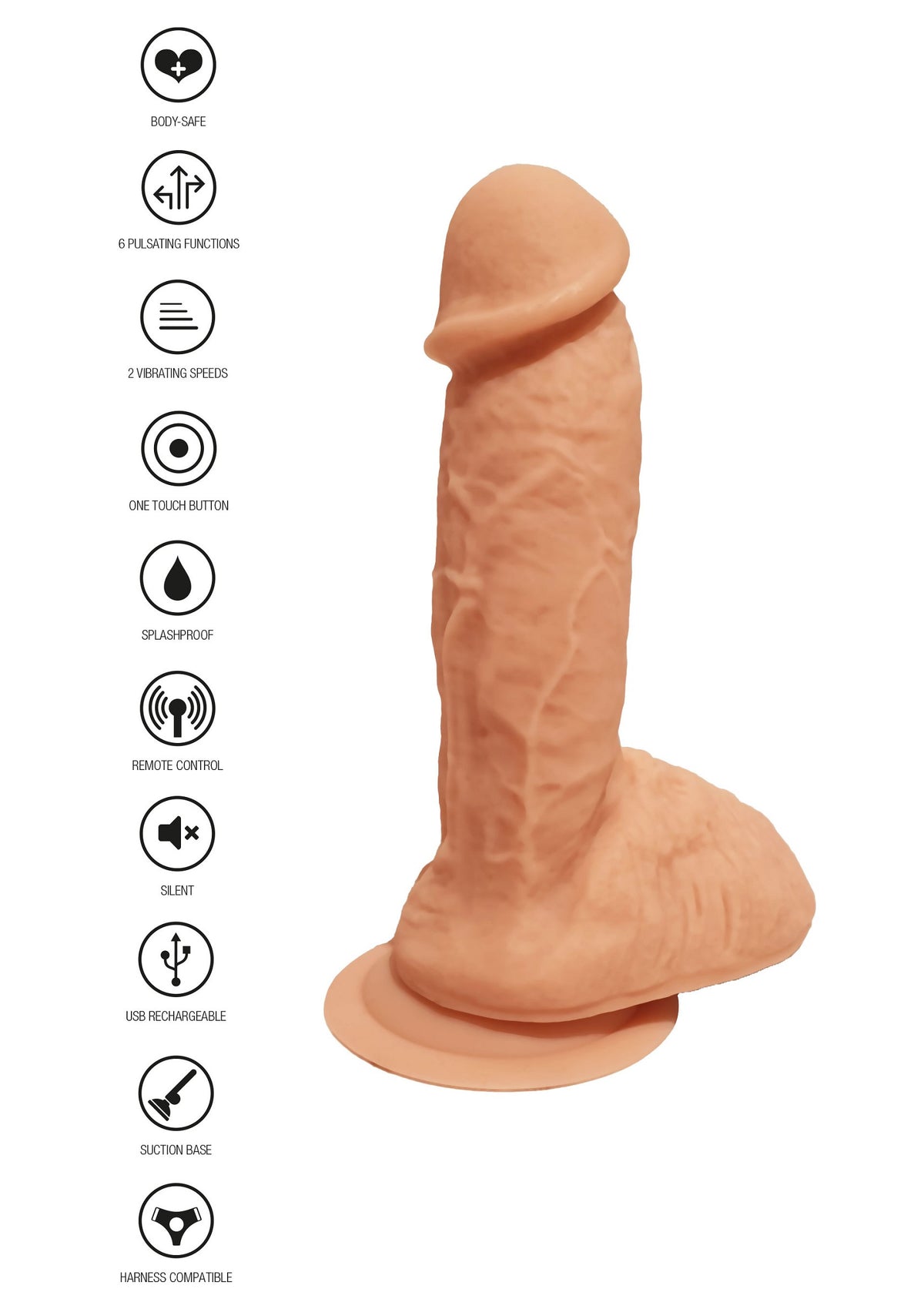 ToyJoy Get Real Silicone Vibrating Dildo