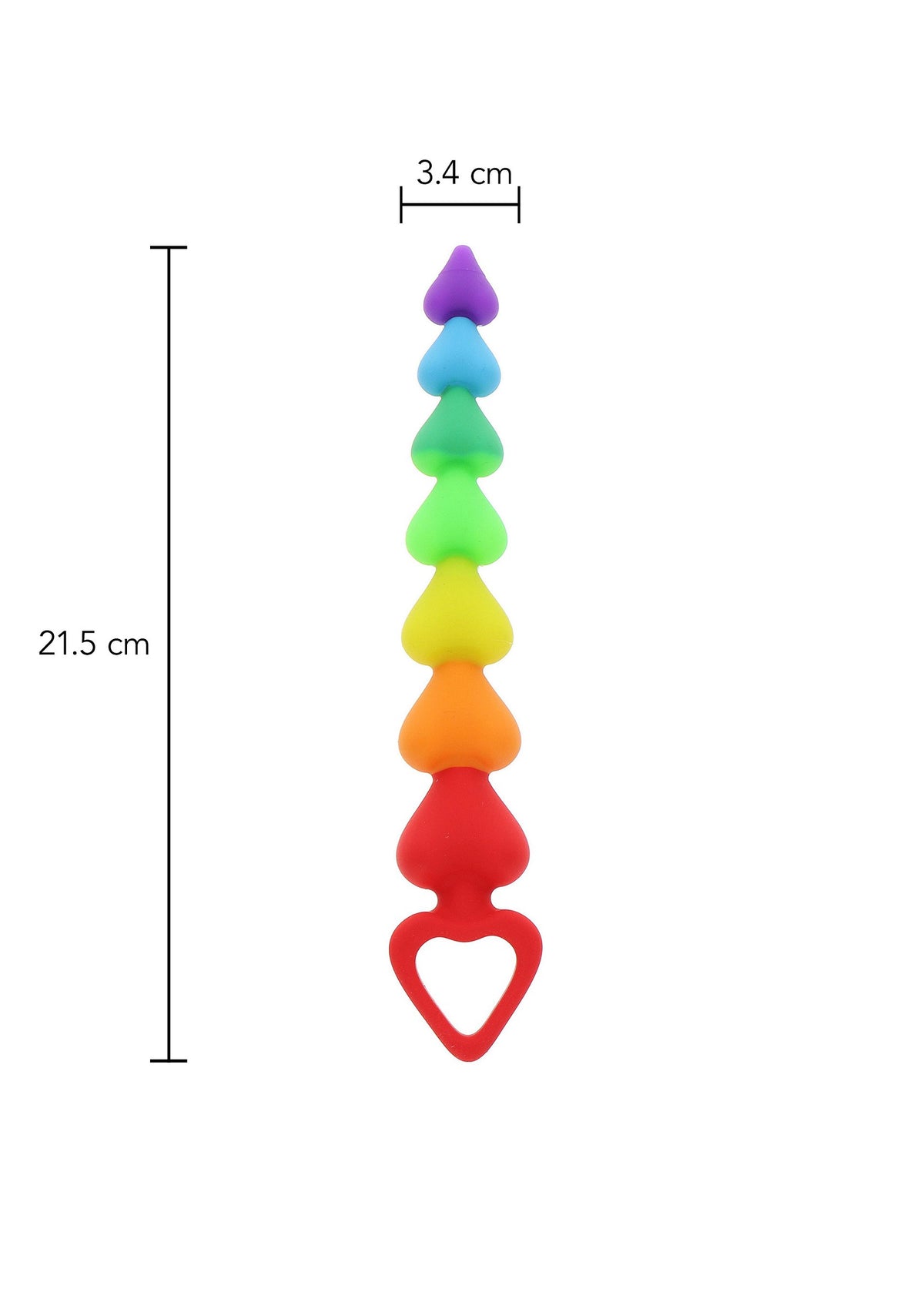 ToyJoy Anal Play Rainbow Heart Beads