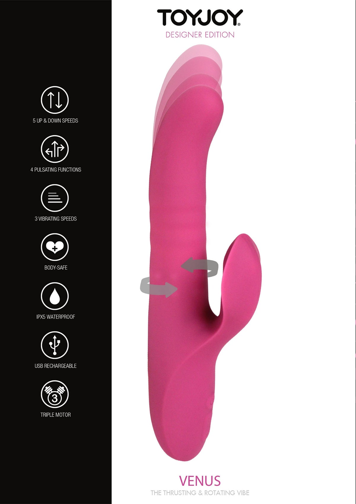 ToyJoy Designer Edition Venus Thrusting-Rotating Vibe