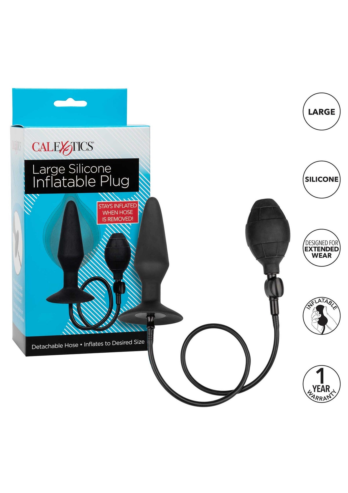 CalExotics Large Silicone Inflatable Plug