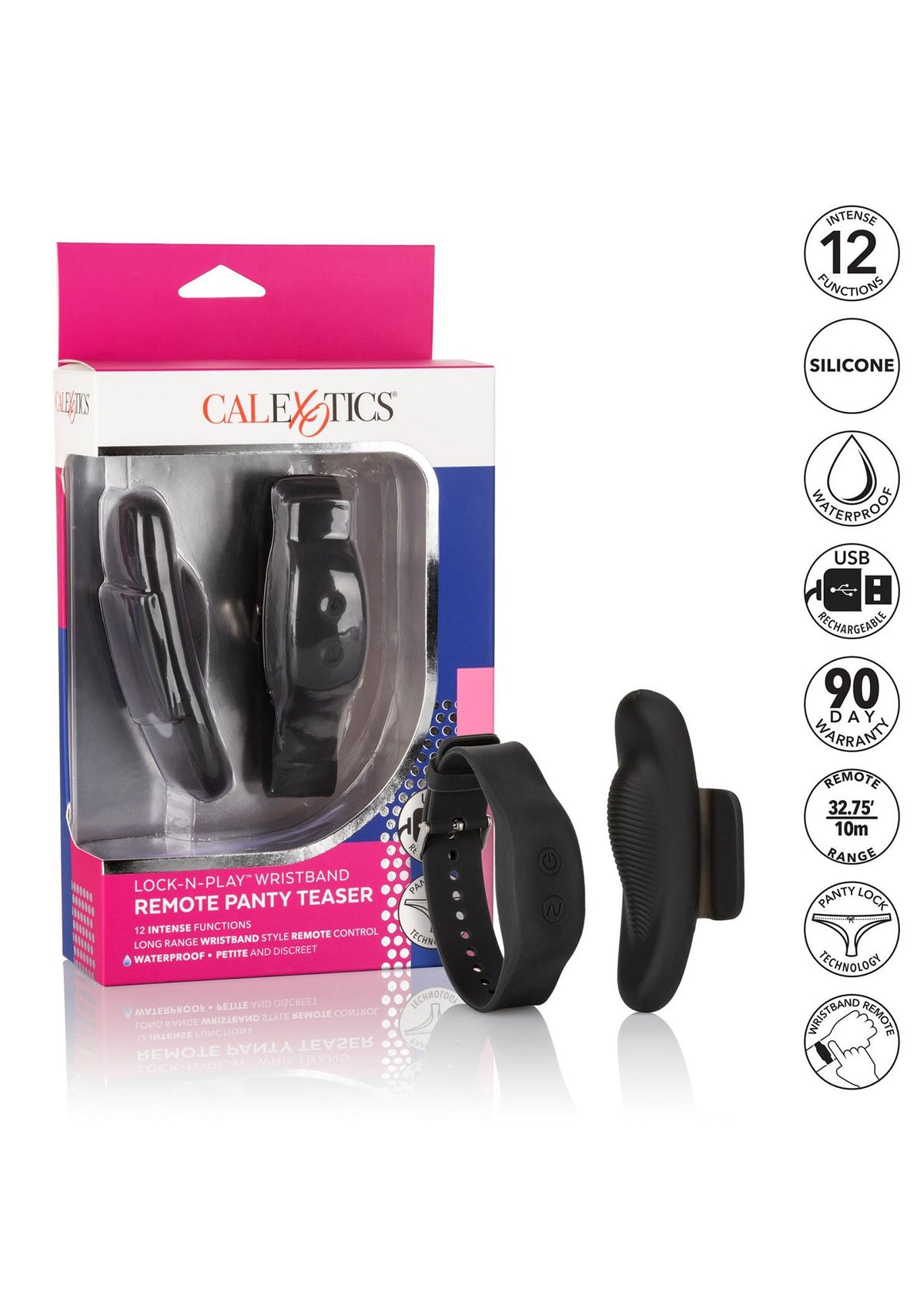 CalExotics Lock-N-Play Wristband Remote Panty Teaser