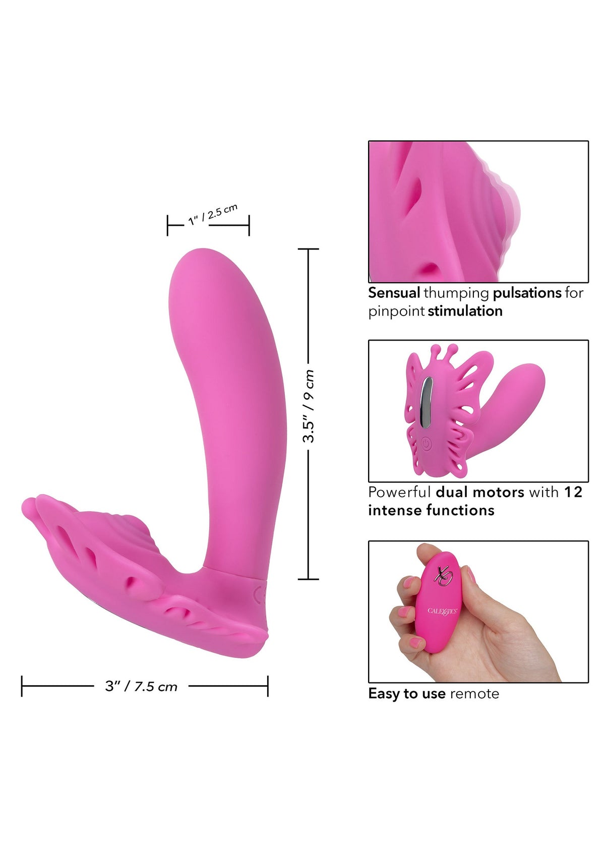 CalExotics Venus Butterfly Silicone Remote Pulsating Venus G