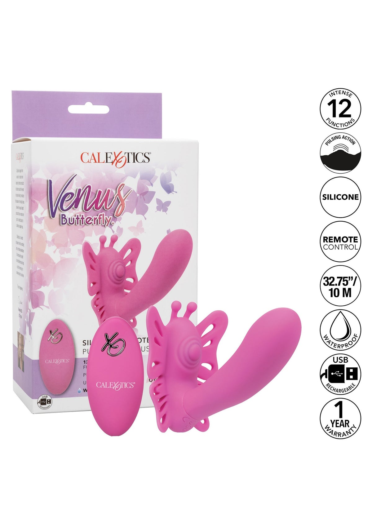 CalExotics Venus Butterfly Silicone Remote Pulsating Venus G