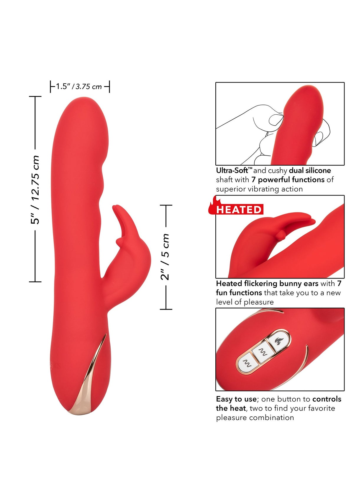 CalExotics Jack Rabbit Signature Heated Silicone Ultra-Soft Rabbit