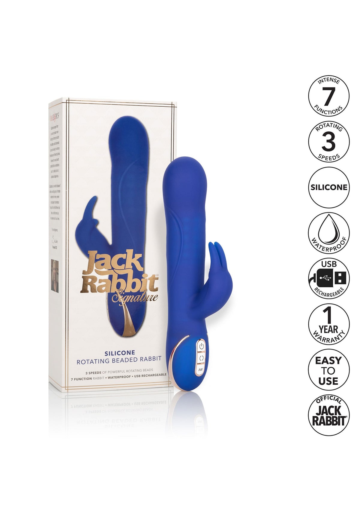 CalExotics Jack Rabbit Signature Silicone Rotating Beaded Rabbit