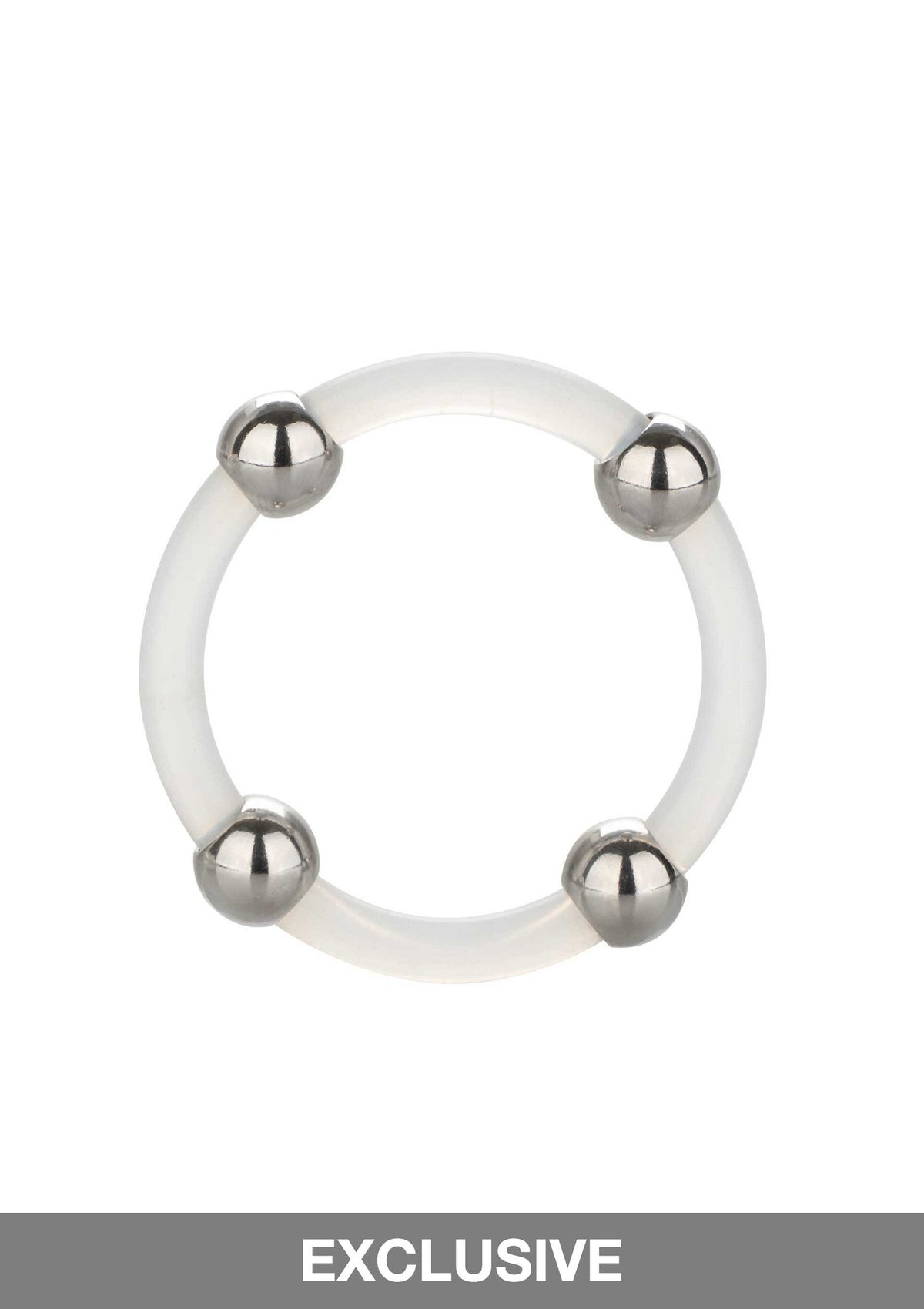 CalExotics Steel Beaded Silicone Ring Large