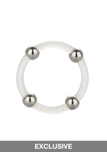CalExotics Steel Beaded Silicone Ring Large