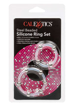 CalExotics Steel Beaded Silicone Ring Set