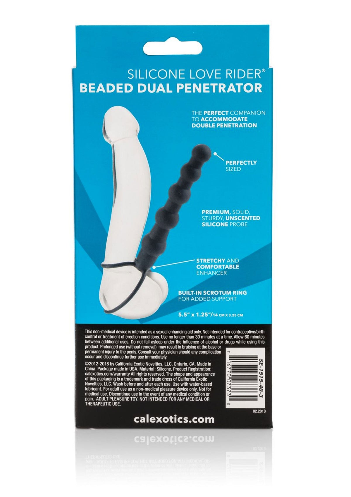 CalExotics Silicone Love Rider Beaded Dual Penetrator