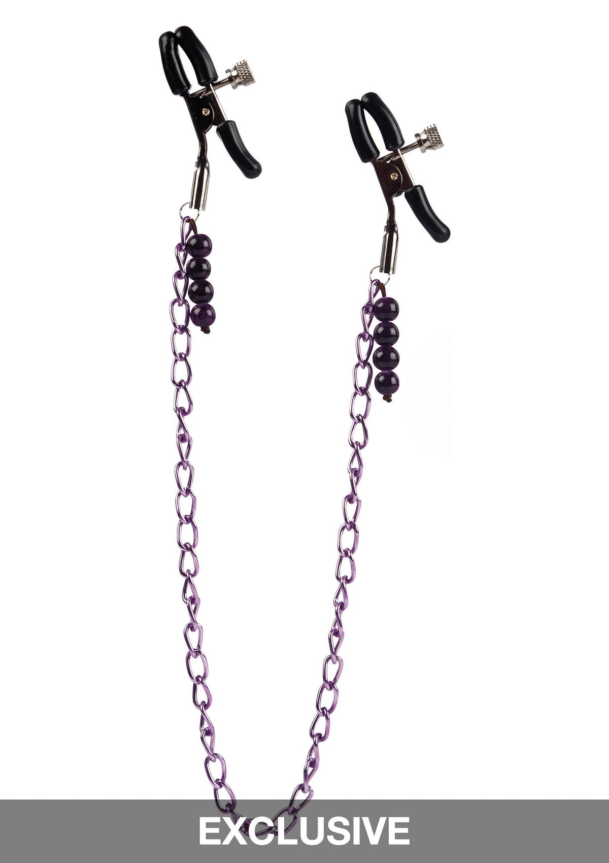 CalExotics Nipple Play Purple Chain Nipple Clamps