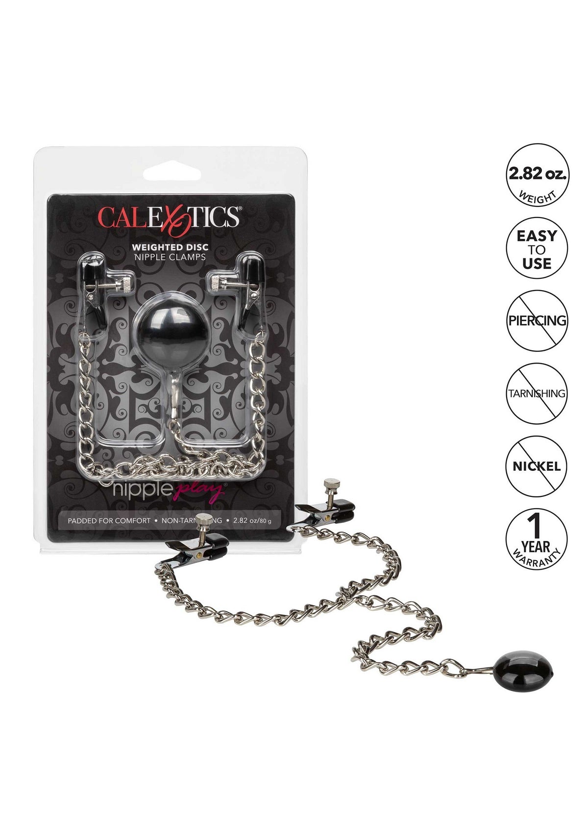 CalExotics Nipple Play Weighted Disc Nipple Clamps