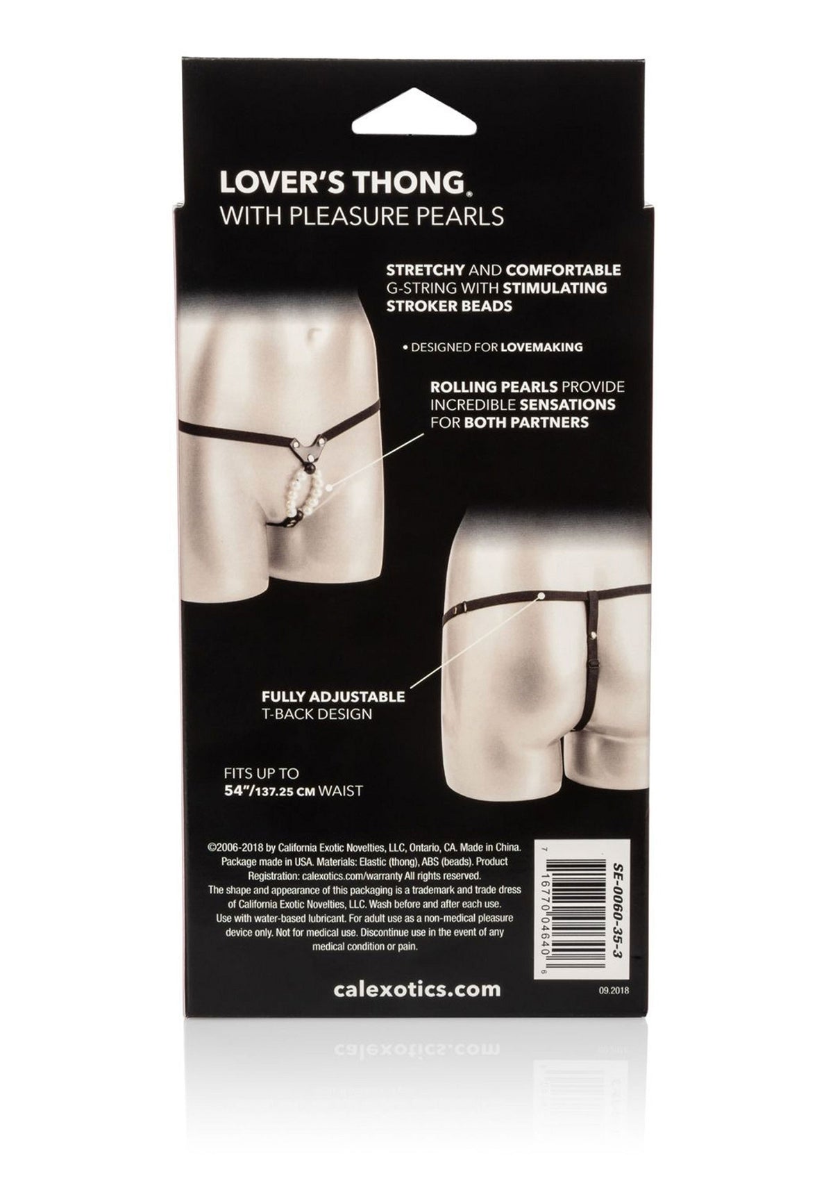 CalExotics Lover's Thong with Pleasure Pearls