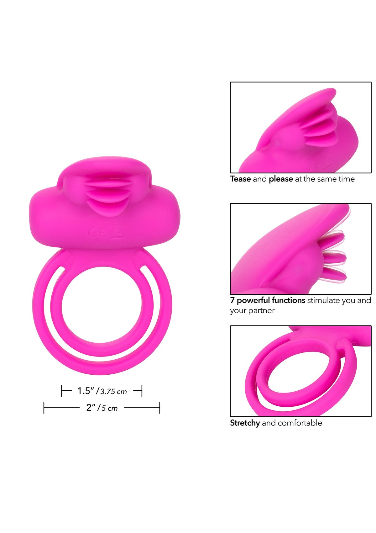 CalExotics Silicone Rechargeable Dual Clit Flicker Enhancer