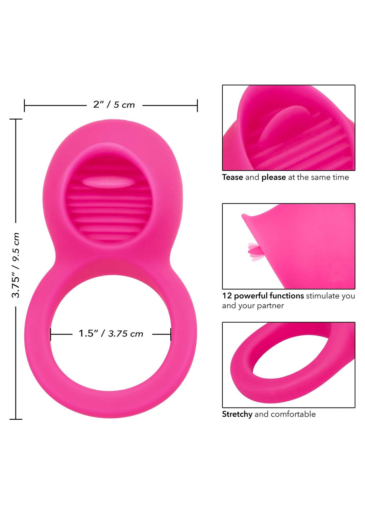 CalExotics Silicone Rechargeable Teasing Tongue Enhancer