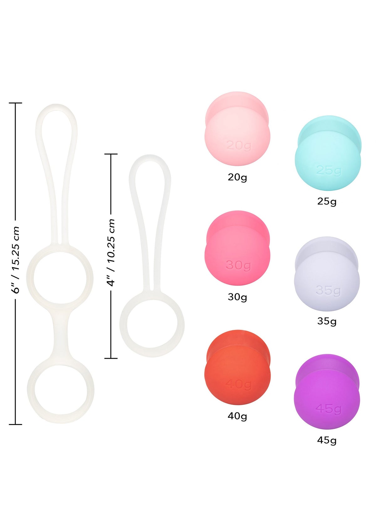 CalExotics She-ology Interchangeable Weighted Kegel Set