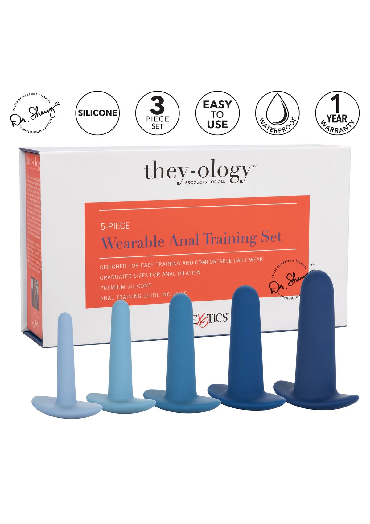 CalExotics They-ology 5-Piece Wearable Anal Training Set