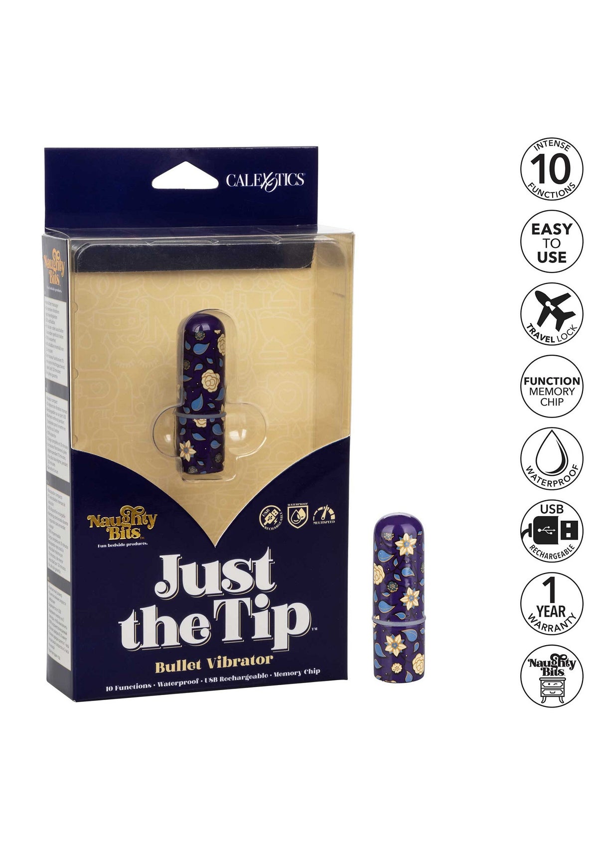 CalExotics Naughty Bits Just The Tip Bullet Vibrator