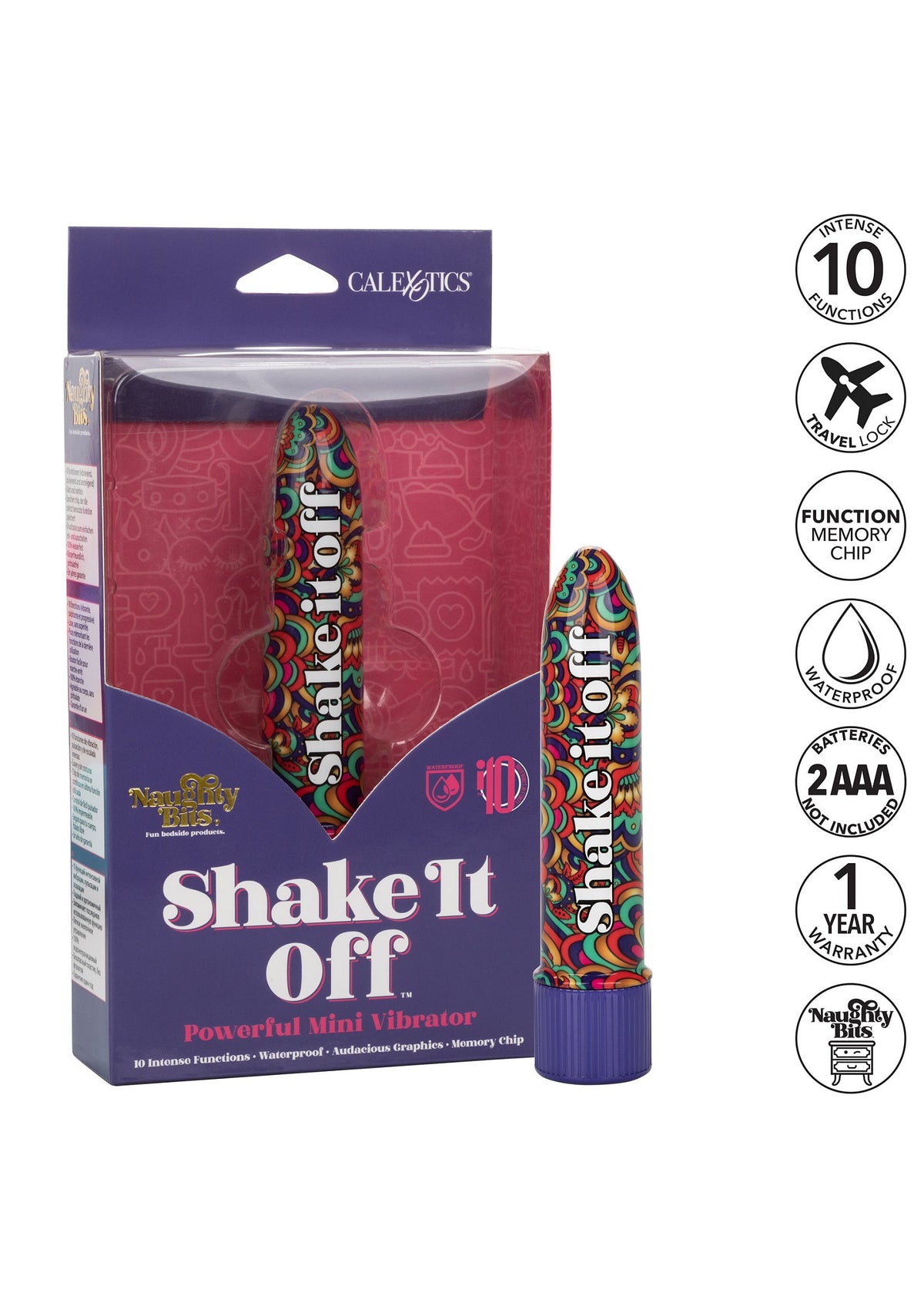 CalExotics Naughty Bits Shake It Off Powerful Mini Vibrator