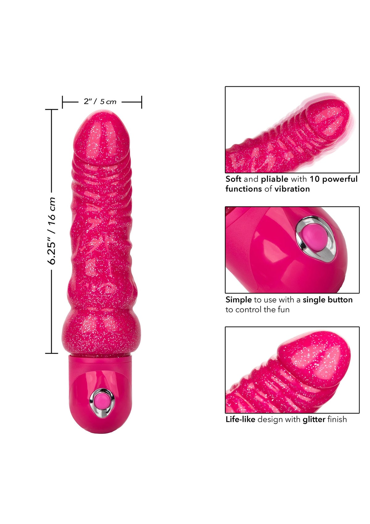 CalExotics Naughty Bits Lady Boner Bendable Personal Vibrator