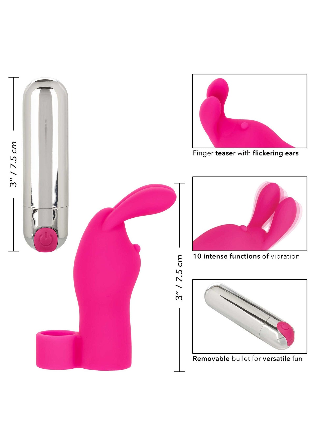 CalExotics Intimate Play Rechargeable Finger Bunny