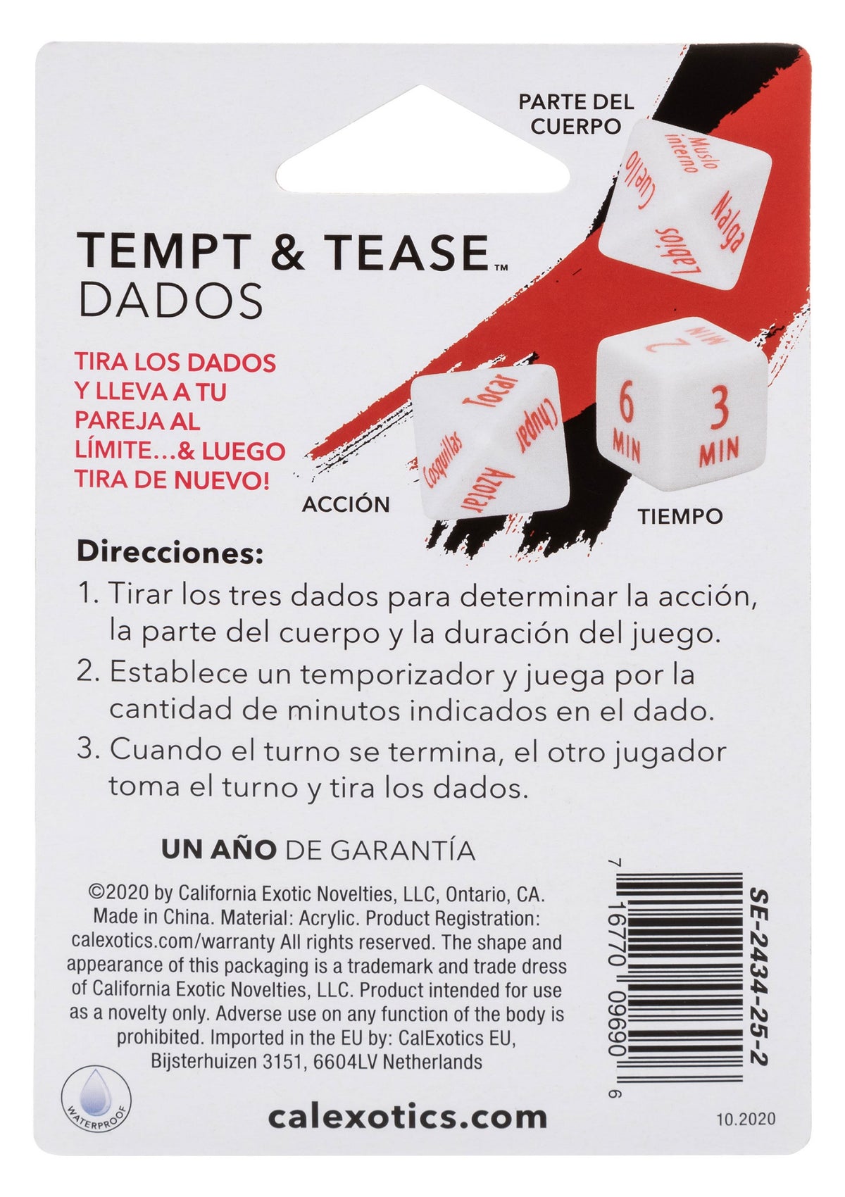 CalExotics Tempt & Tease Dados