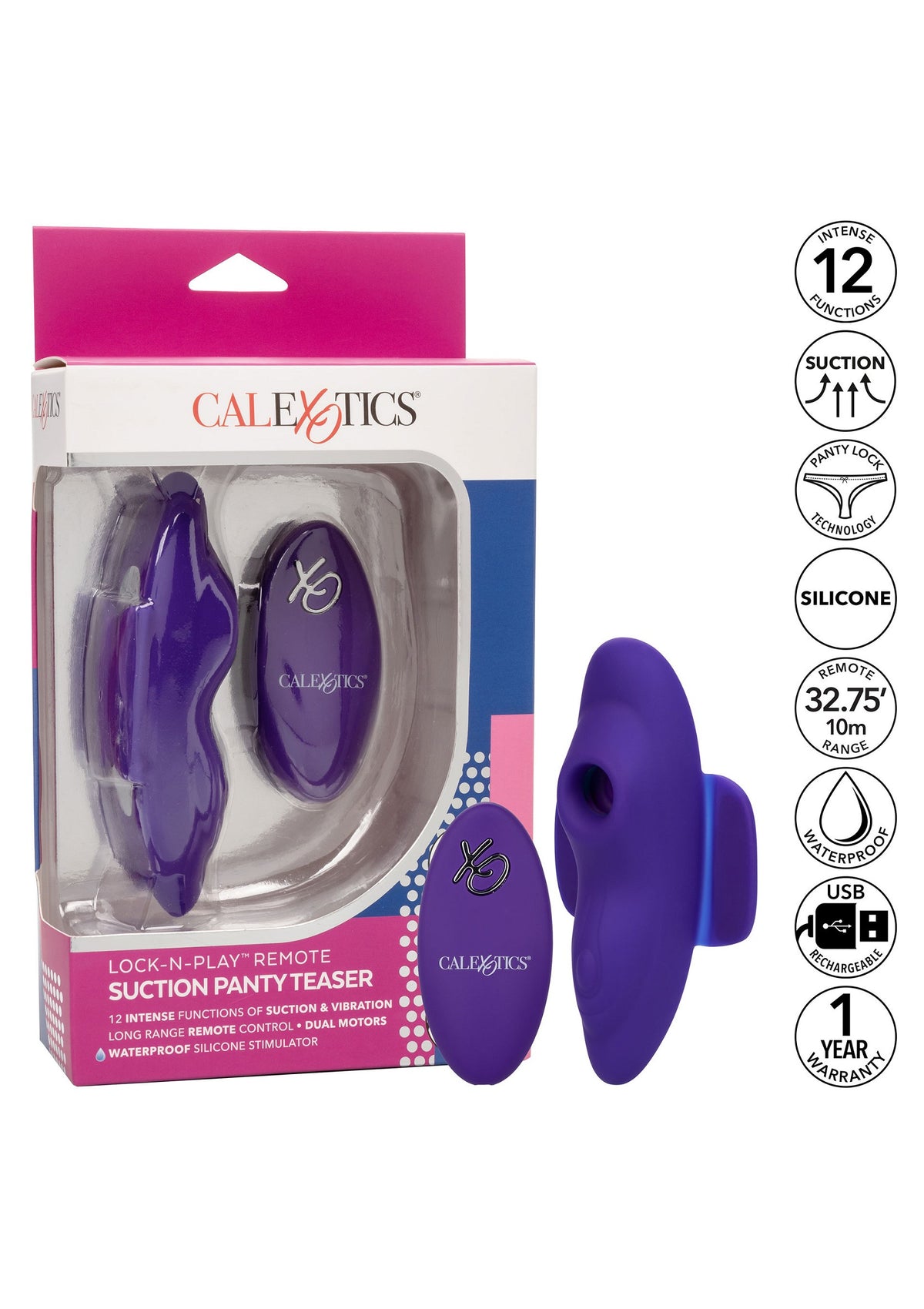 CalExotics Lock-N-Play Remote Suction Panty Teaser