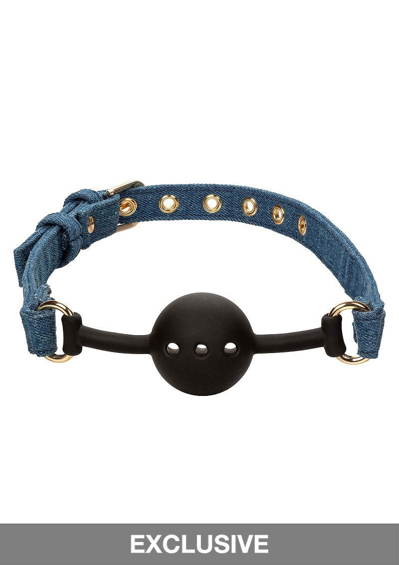 CalExotics Ride 'em Premium Denim Collection Ball Gag