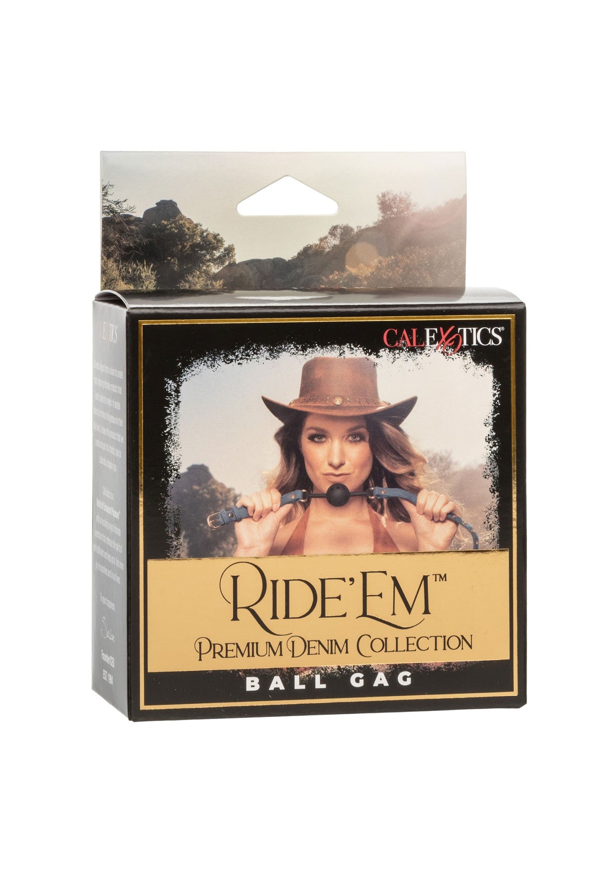 CalExotics Ride 'em Premium Denim Collection Ball Gag