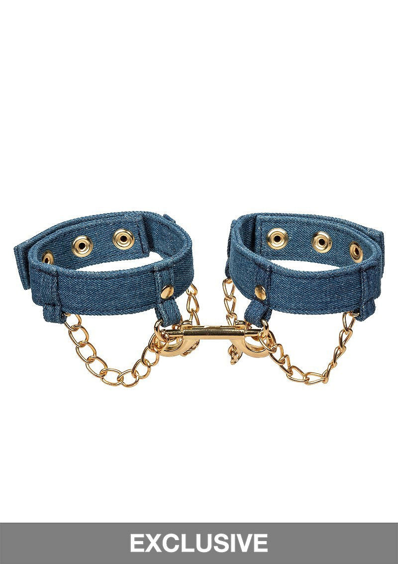 CalExotics Ride 'em Premium Denim Collection Ankle Cuffs