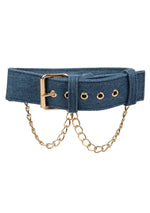 CalExotics Ride 'em Premium Denim Collection Collar with Leash