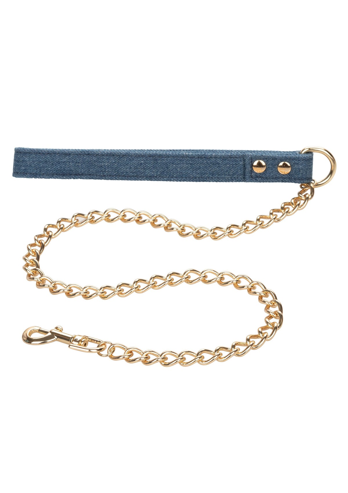 CalExotics Ride 'em Premium Denim Collection Collar with Leash