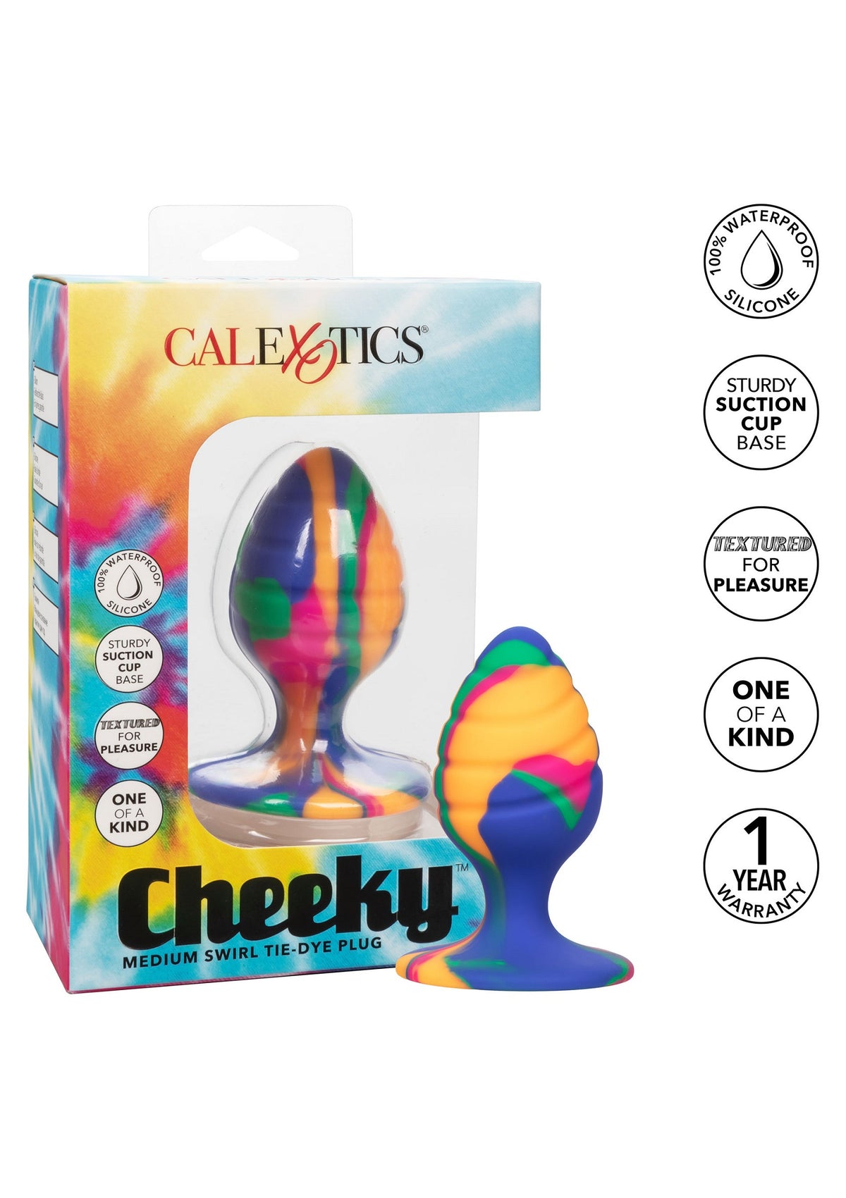 CalExotics Cheeky Medium Swirl Tie-Dye Plug